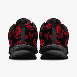Black Red Paisley Sneakers