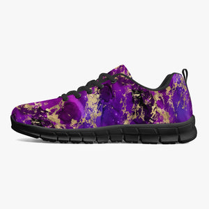 Purple Gold Flake Galaxy Sneakers
