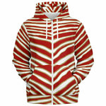 Unisex San Francisco Football Gold Wild Zebra Stripe Animal Pattern Zip-Up Hoodie
