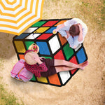 Classic  3-D Cube Puzzle Beach Party Blanket Towel