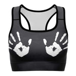 Women's Chalk Dirty To Me Hands Athletic Sports Bra