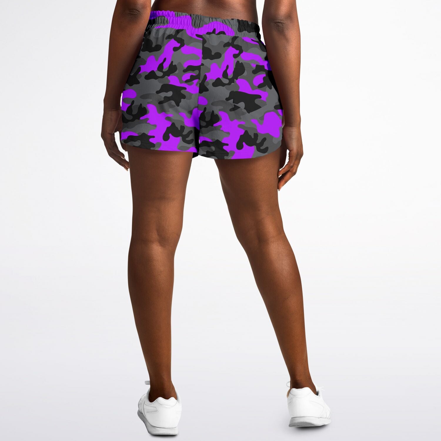 Black Purple Camo Running Shorts