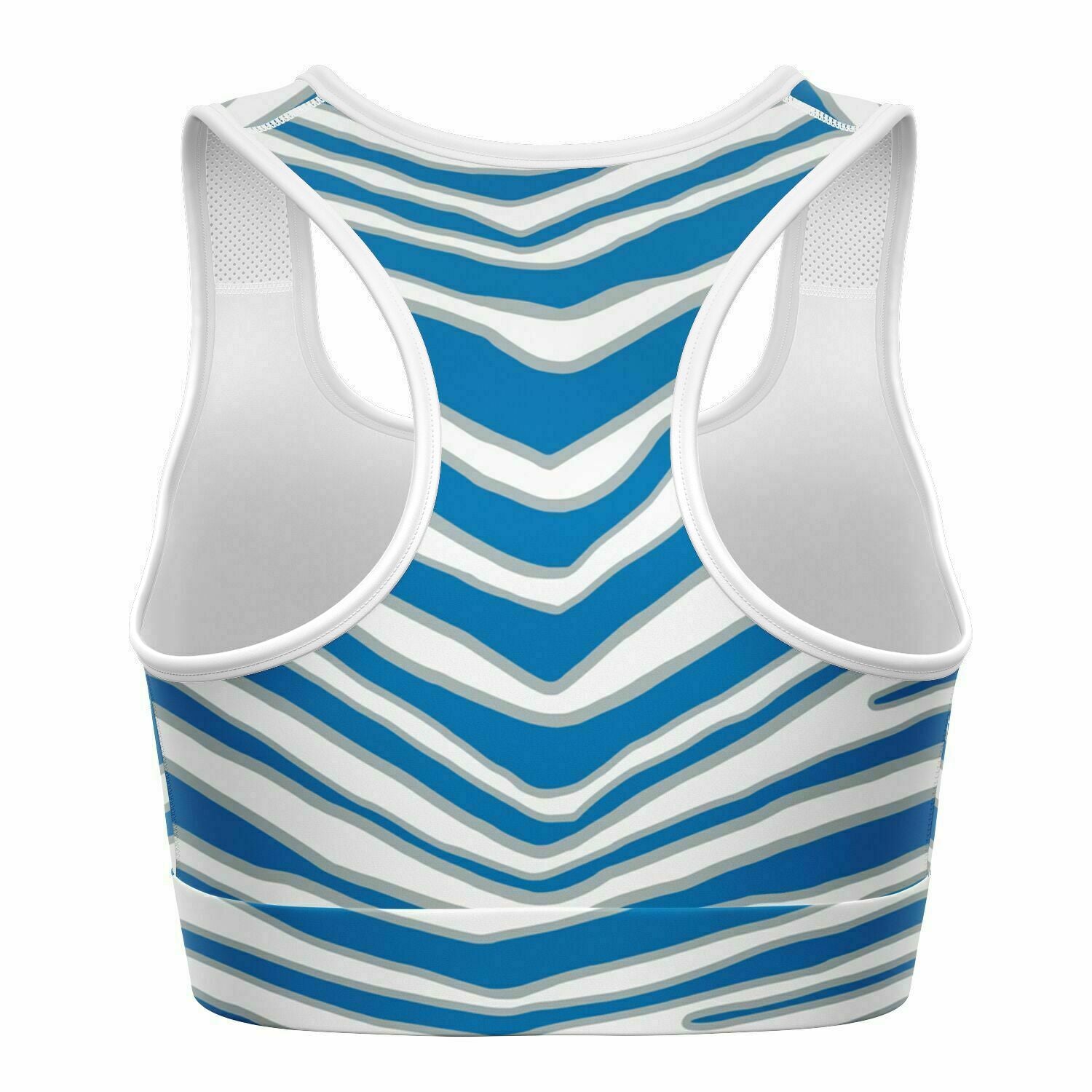 Detroit Zebra Stripe Sports Bra