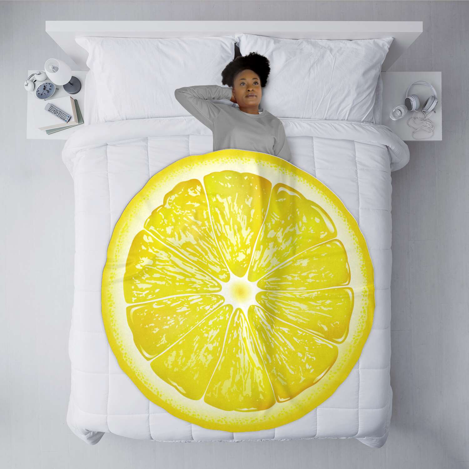 Lemon Fruit Slice Micro Winter Blanket