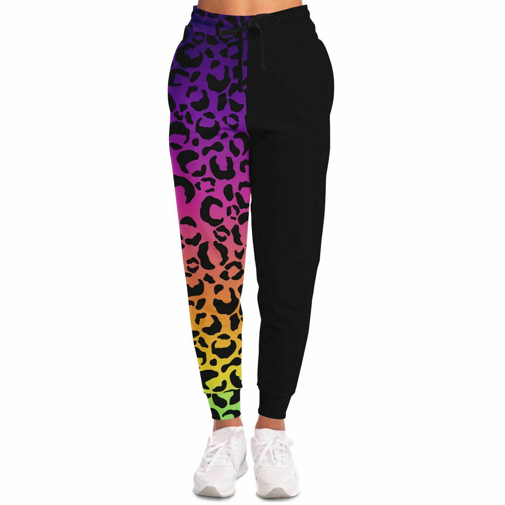 Rainbow Cheetah Two-Tone Joggers