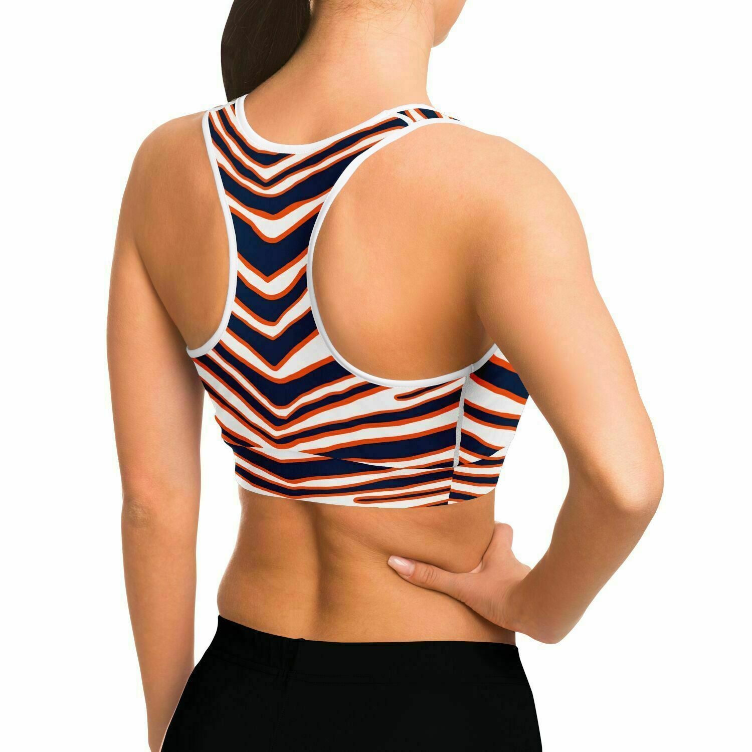 Denver Zebra Stripe Sports Bra
