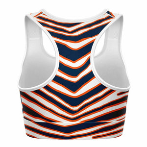 Denver Zebra Stripe Sports Bra