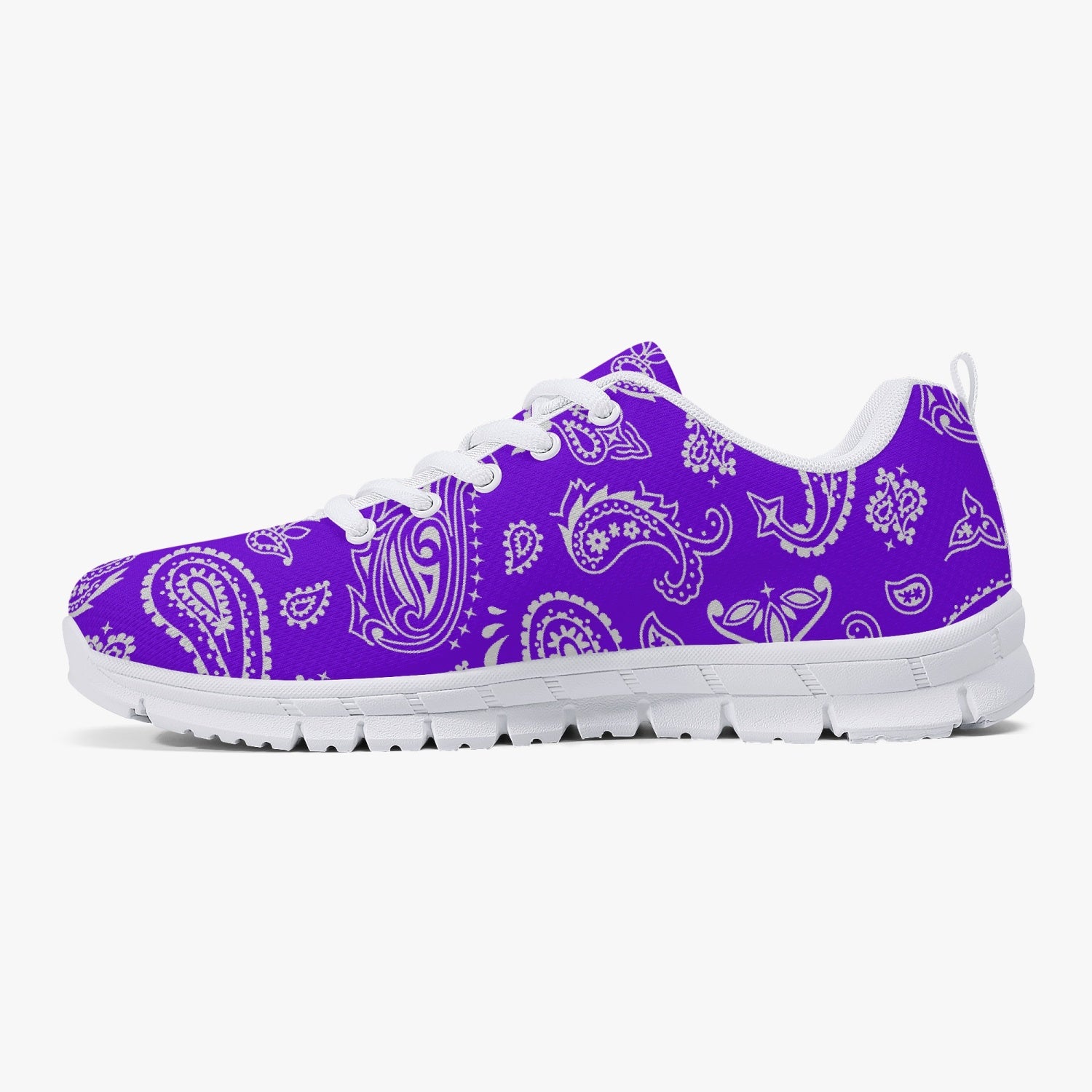 Purple White Paisley Sneakers