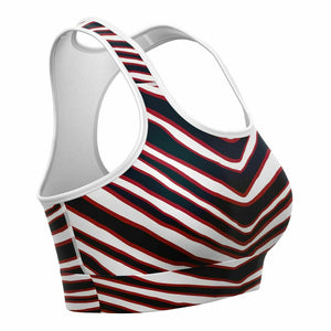 Texas Zebra Stripe Sports Bra