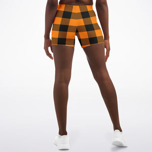 Orange Lumberjack Plaid Shorts