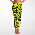 Women's Wild Yellow Bengal Tiger Stripes Animal Pattern High-waisted Athletic Yoga Leggings
