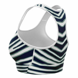 Dallas Zebra Stripe Sports Bra