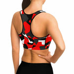 M90 Red Modern Warfare Camo Sports Bra