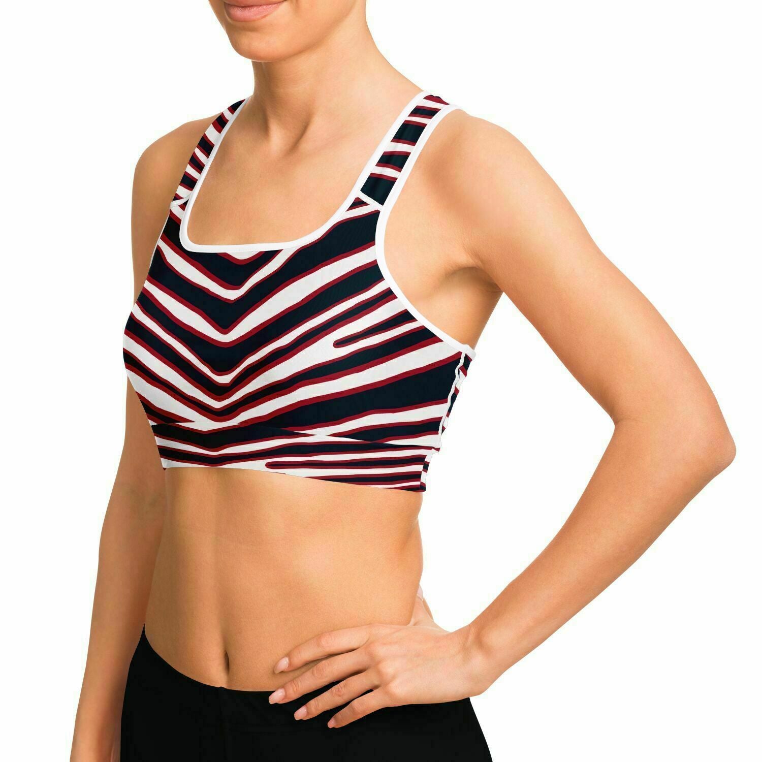 Texas Zebra Stripe Sports Bra