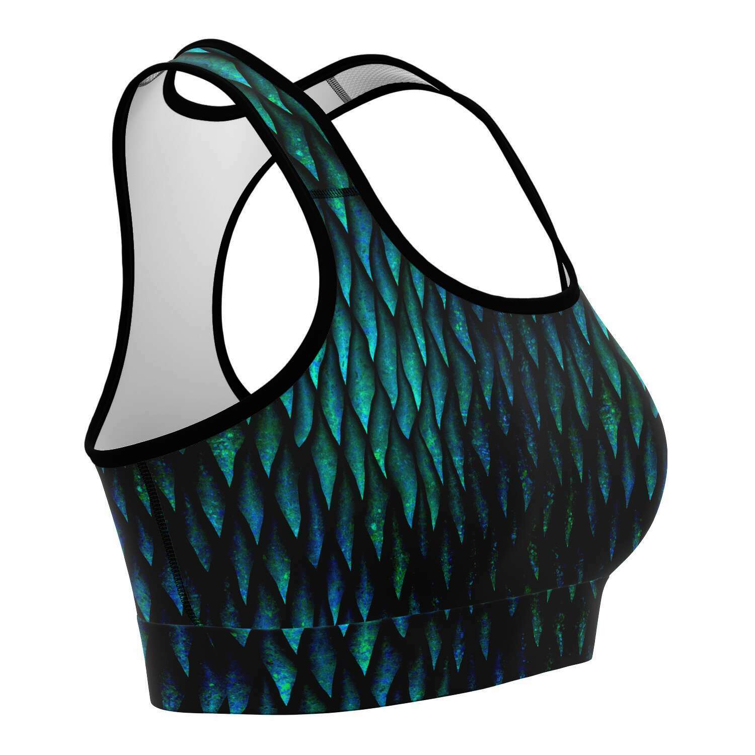 Women's Green Mother Of Dragons Athletic Sports Bra Right