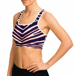 New York Zebra Stripe Sports Bra