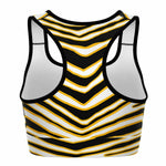 Pittsburgh Zebra Stripe Sports Bra