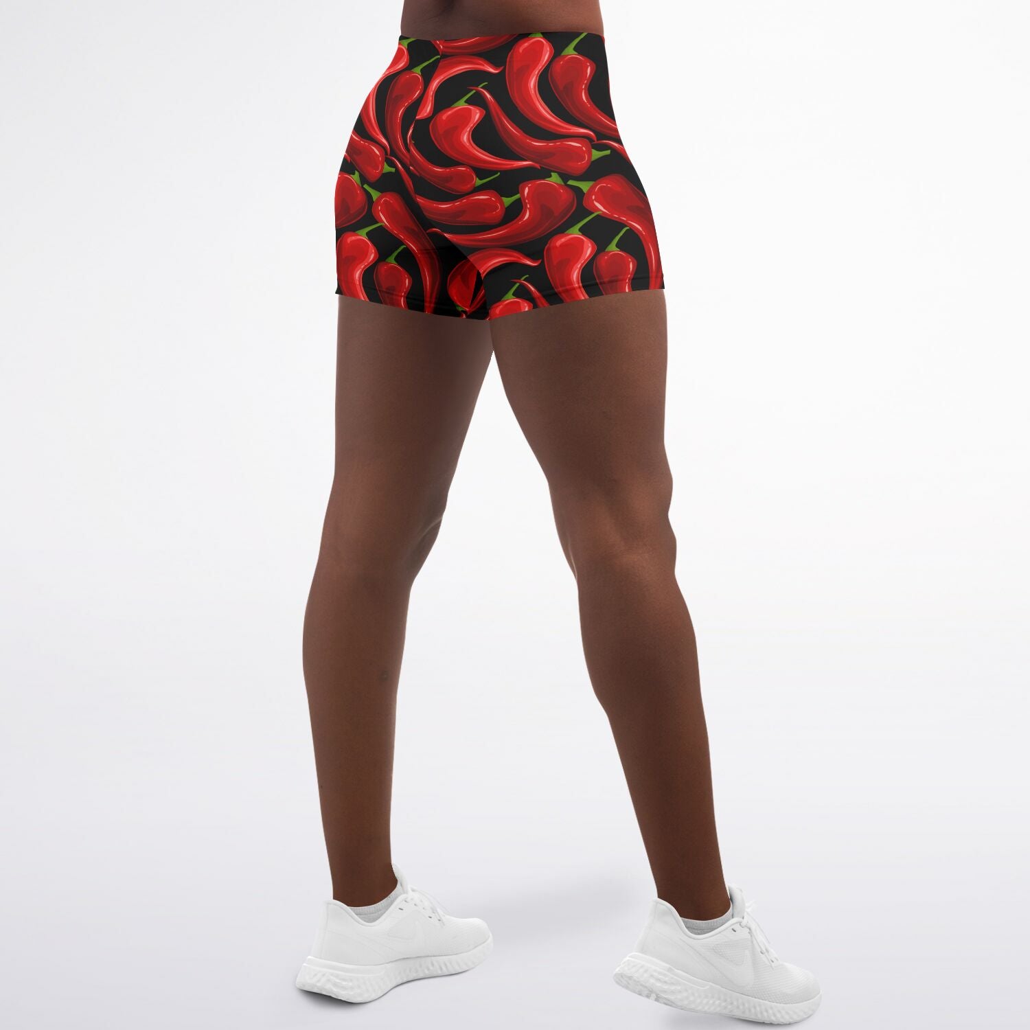 Women's Mid-rise Hot Red Chili Peppers Athletic Booty Shorts