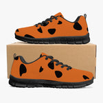Orange Pebbles Cartoon Primitive Caveman Running Shoes Sneakers