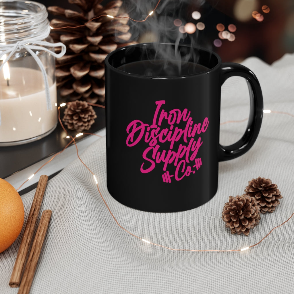 Pink Iron Discipline Script Coffee Mug