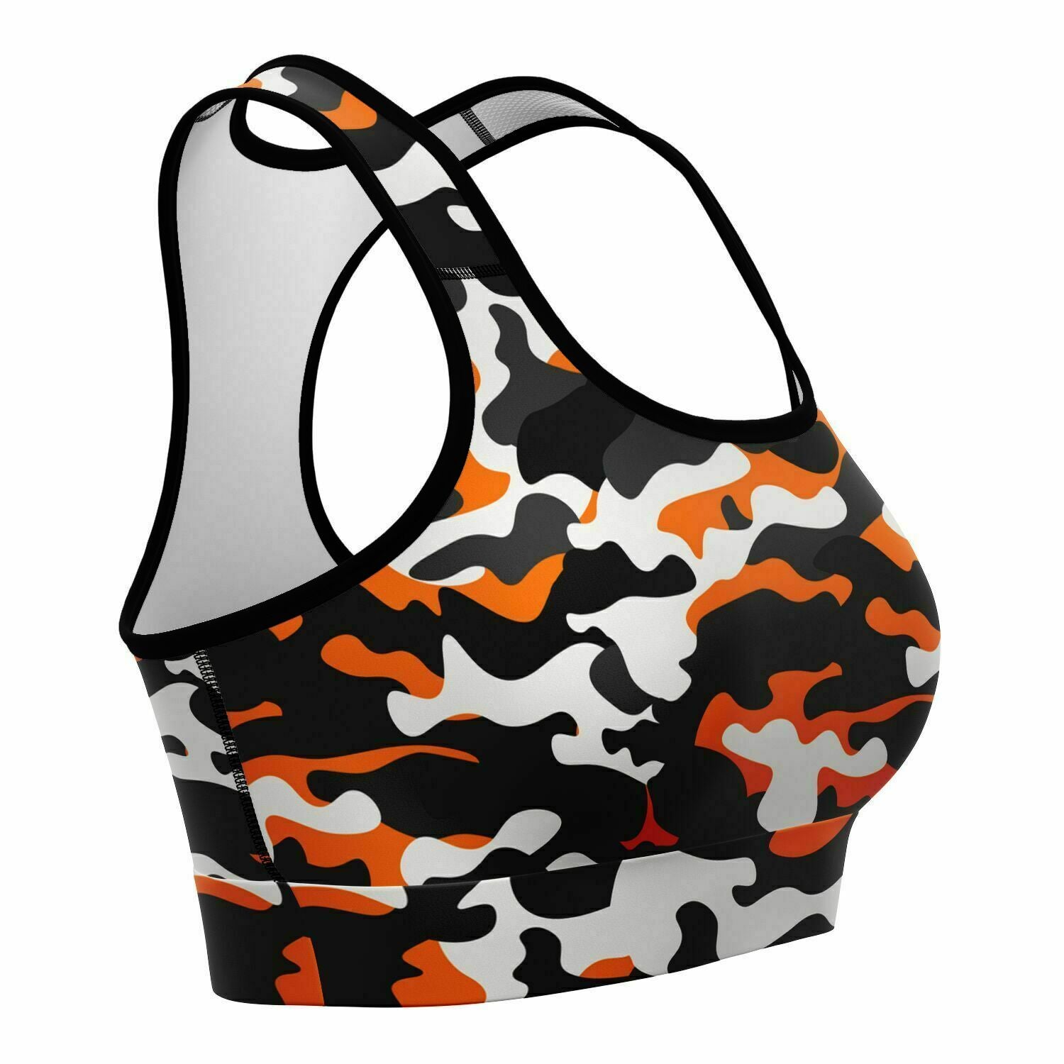 Urban Jungle Orange Camo Sports Bra