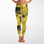 Yellow Paisley Patchwork Leggings