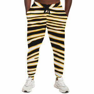 Unisex Pittsburgh Football Black Yellow Wild Zebra Stripe Animal Pattern Athletic Joggers