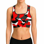 M90 Red Modern Warfare Camo Sports Bra