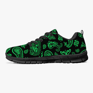 Mint Green Highlighter Split Paisley Sneakers