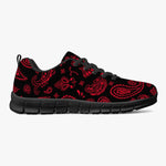 Half Black Red Paisley Sneakers