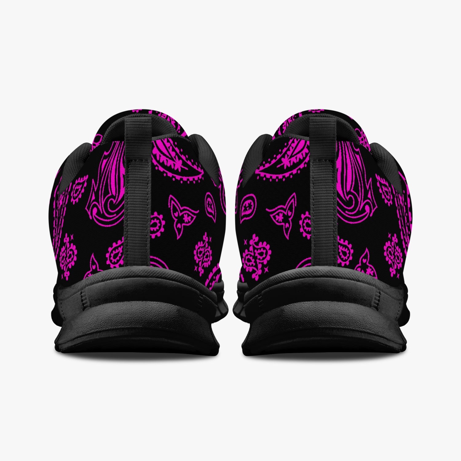 Black Pink Paisley Sneakers