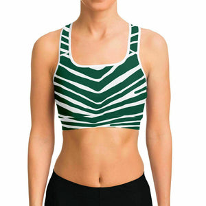 New York Zebra Stripe Sports Bra