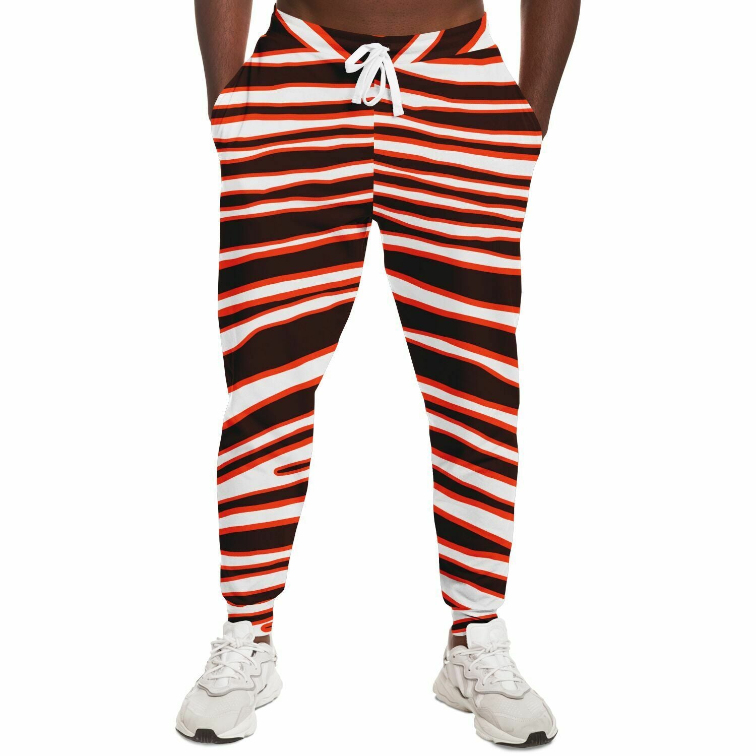 Unisex Cleveland Ohio Football Zebra Stripe Animal Pattern Athletic Joggers