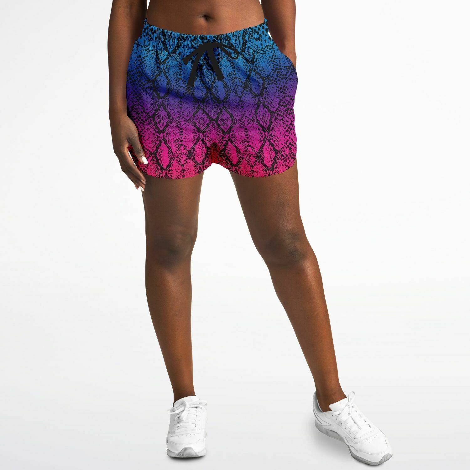 Rainbow Snakeskin Running Shorts