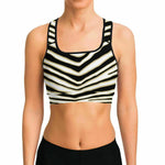 New Orleans Zebra Stripe Sports Bra