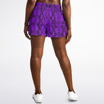 Purple Snakeskin Running Shorts