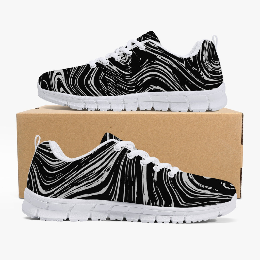 Black Marble Swirl Sneakers