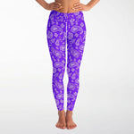 Women's Purple Paisley Bandana High-waisted Yoga Leggings