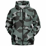 Unisex M90 Black Midnight Marauders Modern Soldier Urban Warfare Camouflage Zip-up Hoodie