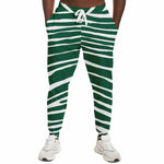 Unisex New York Football Green Wild Zebra Stripe Animal Pattern Athletic Joggers