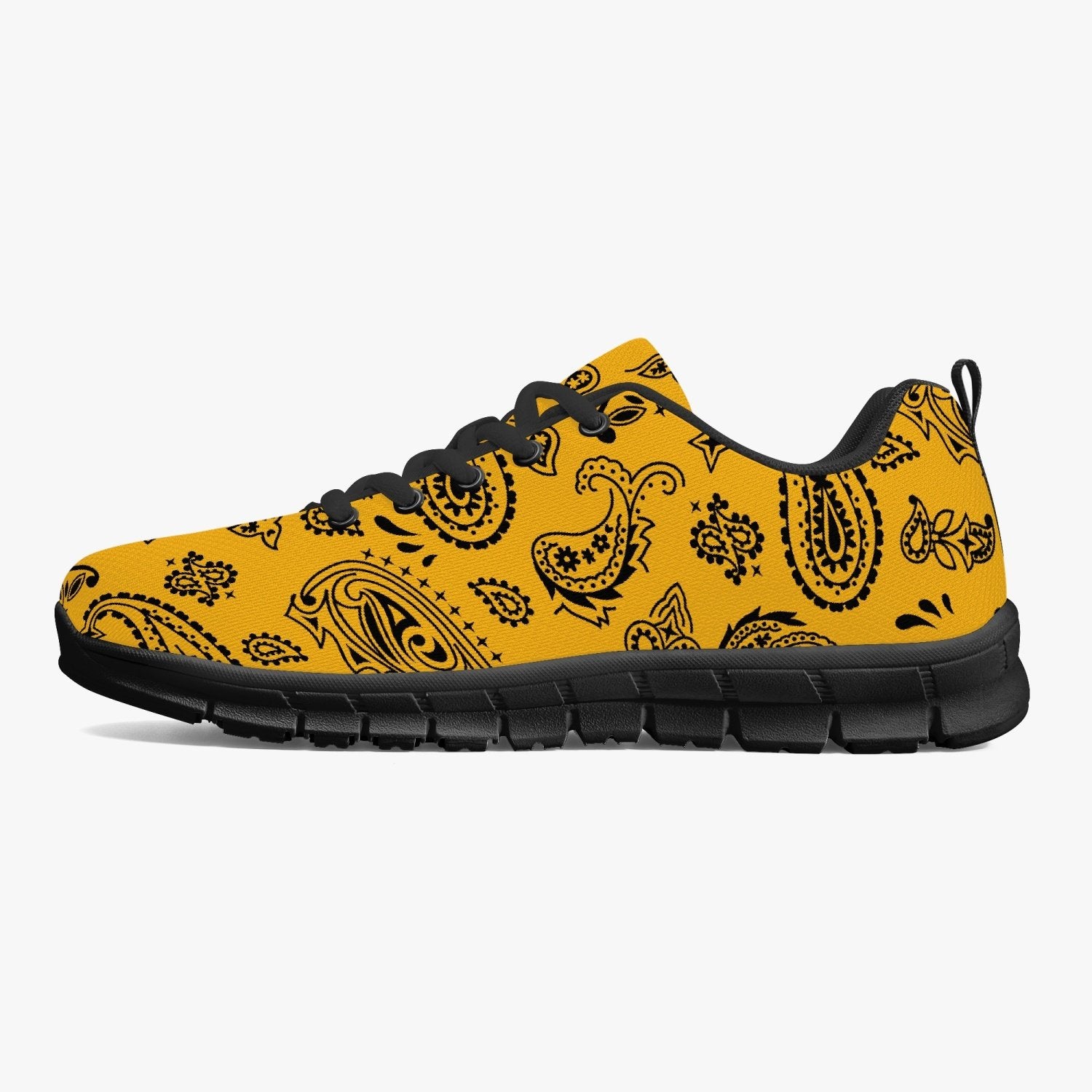 Yellow Black Paisley Sneakers