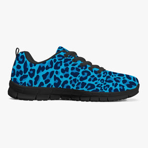 Blue Leopard Half Print Sneakers