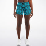 Blue Snakeskin Shorts