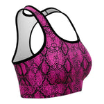 Pink Snakeskin Sports Bra