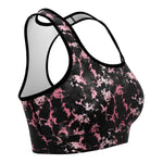 Women's Rose Gold Gilded Marble Sports Bra Right