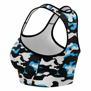 Urban Jungle Carolina Blue Camo Sports Bra