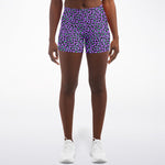 Purple Leopard Shorts
