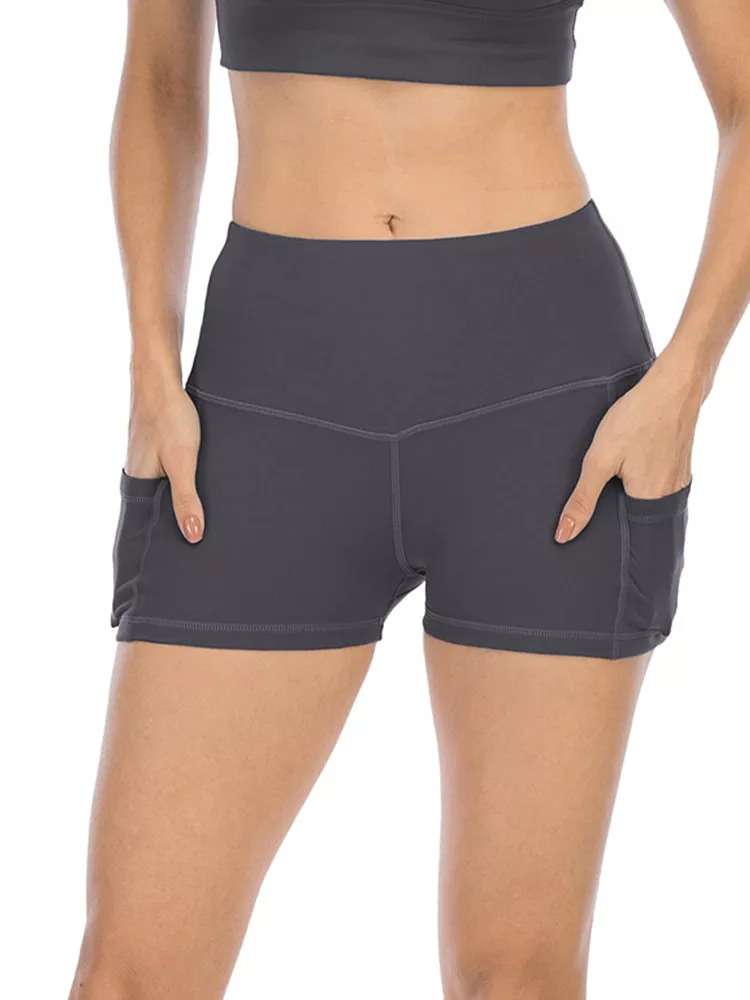 Dark Grey Shorts With Pockets