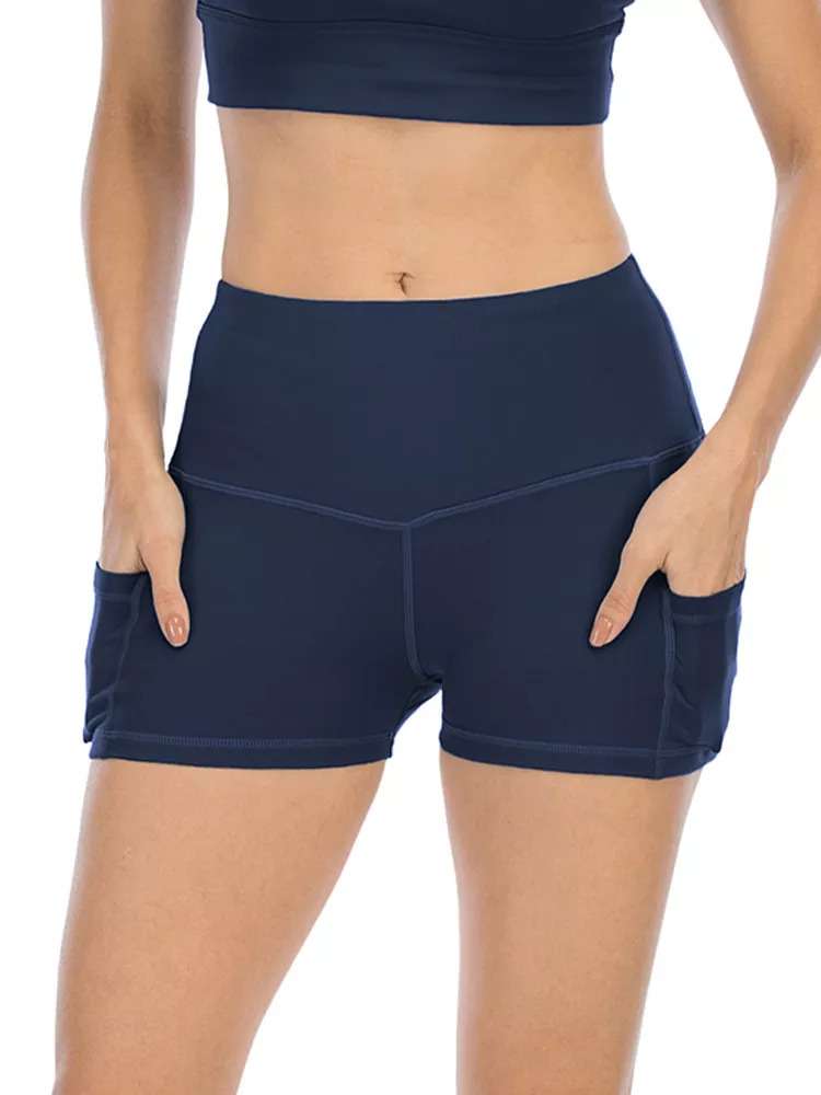 Navy Blue Shorts With Pockets