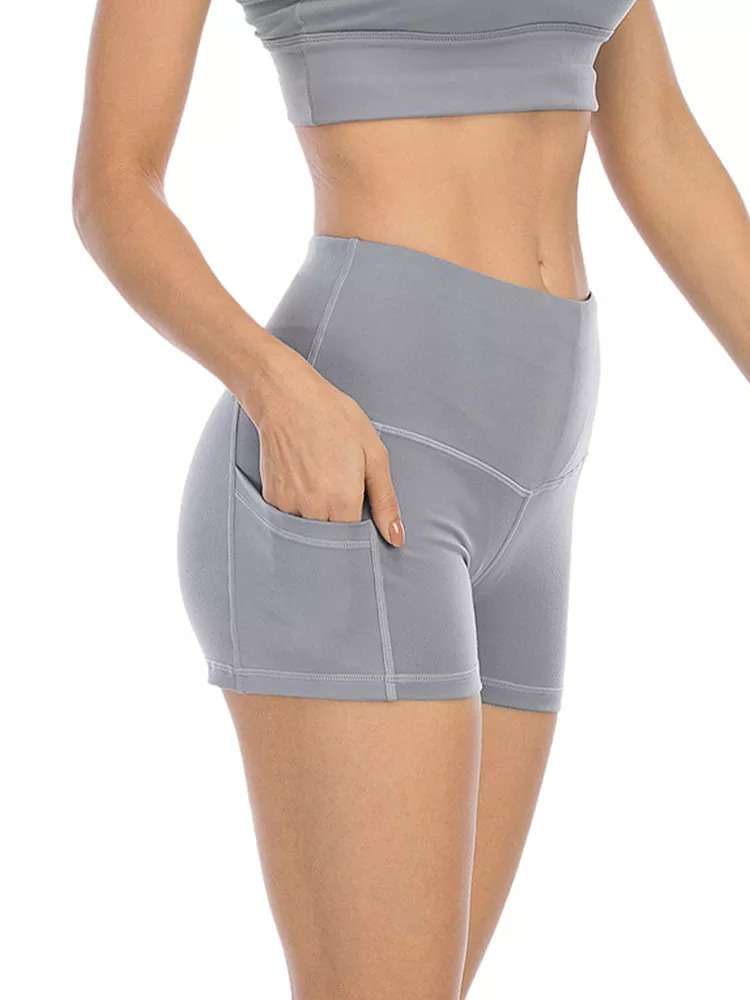 Light Grey Shorts With Pockets